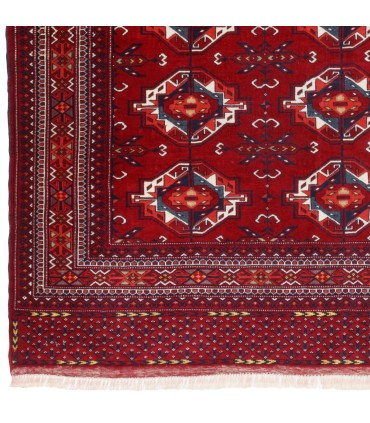 فرش دستباف قدیمی سه متری ترکمن کد 179886