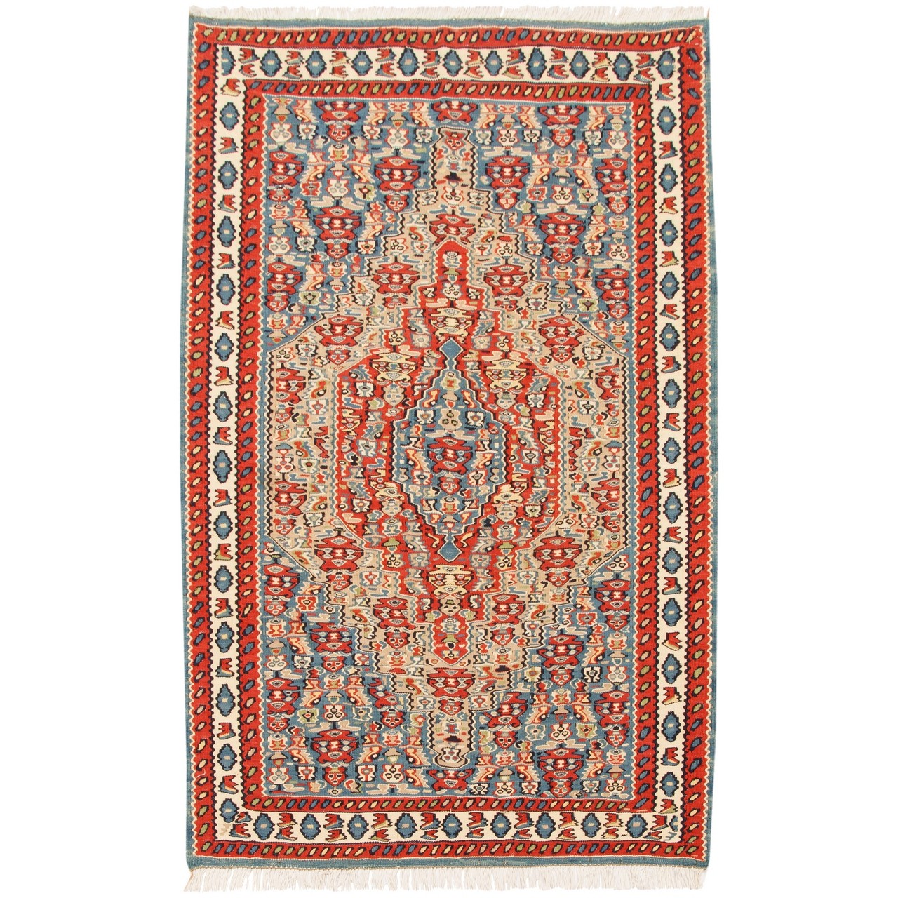 仕様、購入価格 イラン手作りキリム セネ 番号 151117 - 73 × 111 地色 