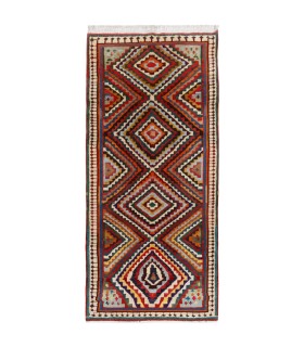 فرش دستباف قدیمی کناره طول سه متر شیراز کد 709028