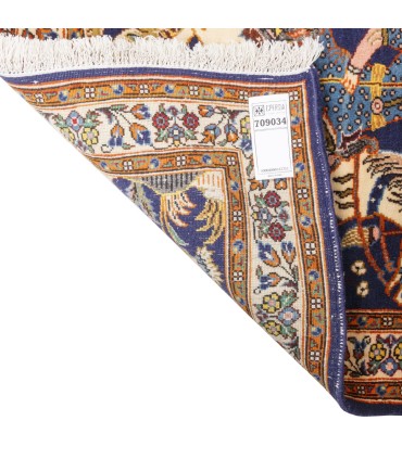 فرش دستباف قدیمی یک متری قم کد 709034