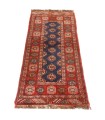 فرش دستباف قدیمی کناره طول یک متر ترکمن کد 709038