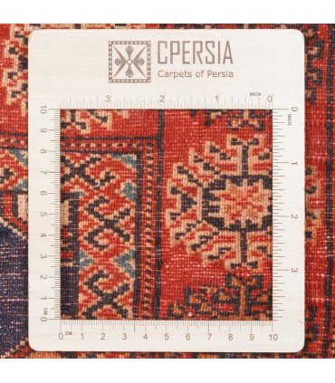 فرش دستباف قدیمی کناره طول یک متر ترکمن کد 709038