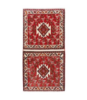 یک جفت فرش دستباف قدیمی نیم متری شیراز کد 709048