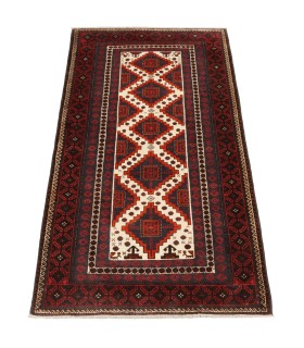 فرش دستباف قدیمی کناره طول دو متر بلوچ کد 705492