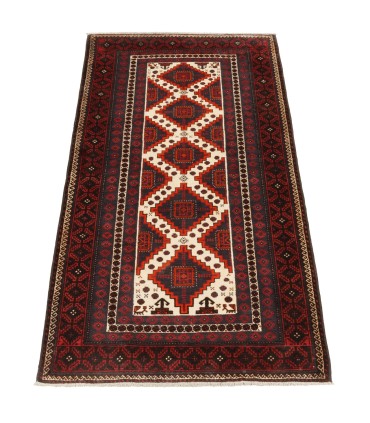 فرش دستباف قدیمی کناره طول دو متر بلوچ کد 705492