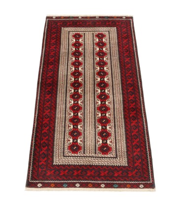 فرش دستباف قدیمی کناره طول دو متر بلوچ کد 705495