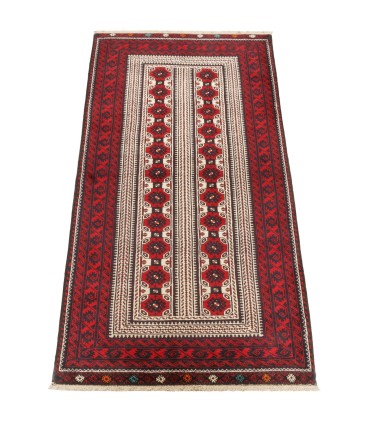 فرش دستباف قدیمی کناره طول دو متر بلوچ کد 705495