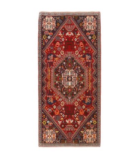 فرش دستباف قدیمی کناره طول یک و نیم متر قشقایی کد 705507