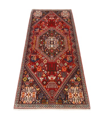 فرش دستباف قدیمی کناره طول یک و نیم متر قشقایی کد 705507