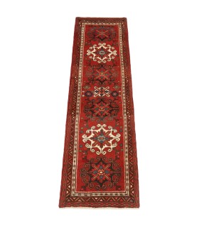 فرش دستباف قدیمی کناره طول دو متر قرجه کد 705508