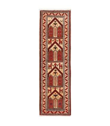 فرش دستباف قدیمی کناره طول دو متر بلوچ کد 705513
