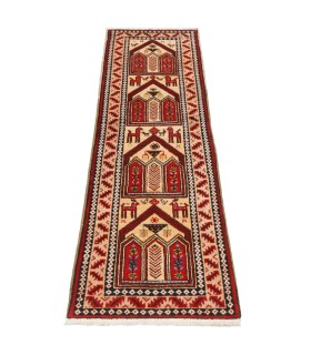 فرش دستباف قدیمی کناره طول دو متر بلوچ کد 705513