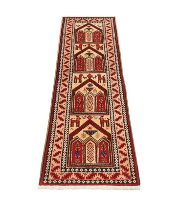 فرش دستباف قدیمی کناره طول دو متر بلوچ کد 705513