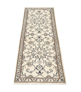 فرش دستباف قدیمی کناره طول دو متر نائین کد 705514