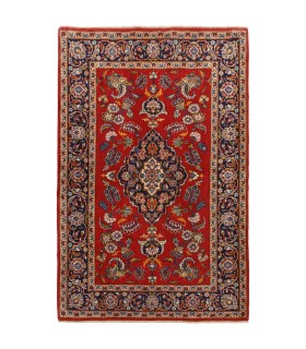 فرش دستباف قدیمی ذرع و نیم کاشان کد 705518