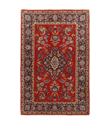 فرش دستباف قدیمی ذرع و نیم کاشان کد 705518