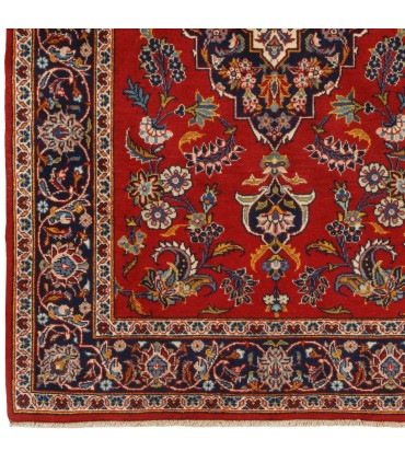 فرش دستباف قدیمی ذرع و نیم کاشان کد 705518