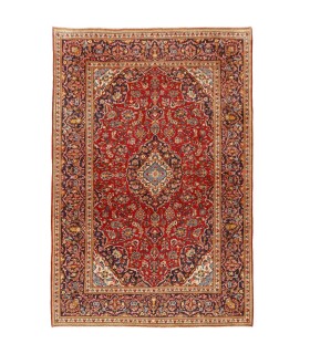 فرش دستباف قدیمی شش متری کاشان کد 705538
