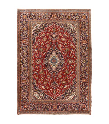 فرش دستباف قدیمی شش متری کاشان کد 705541
