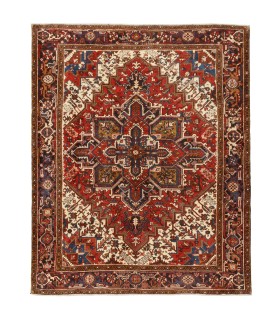 فرش دستباف قدیمی پنج و نیم متری هریس کد 705547
