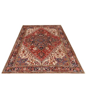 فرش دستباف قدیمی هفت و نیم متری هریس کد 705560