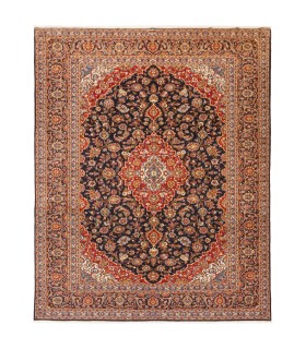 فرش دستباف قدیمی یازده و نیم متری کاشان کد 179909