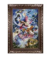 イランの手作り絵画絨毯 タブリーズ 番号 910046
