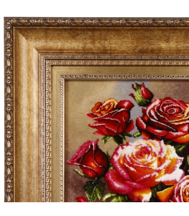 تابلو فرش دستباف گل در گلدان تبریز کد 910055