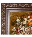 تابلو فرش دستباف گل در سطل چوبی تبریز کد 910089