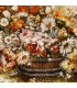 تابلو فرش دستباف گل در سطل چوبی تبریز کد 910089