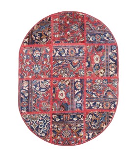 کلاژ فرش دستباف نیم متری کاشان کد 709096