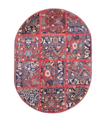 کلاژ فرش دستباف نیم متری کاشان کد 709096