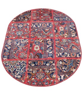 کلاژ فرش دستباف نیم متری کاشان کد 709096