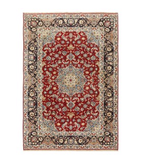 فرش دستباف قدیمی هشت و نیم متری یزد کد 705587