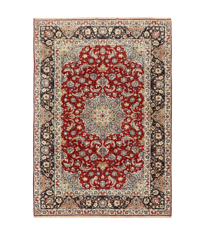 فرش دستباف قدیمی هشت و نیم متری یزد کد 705587