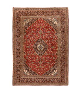 فرش دستباف قدیمی ده و نیم متری کاشان کد 705591