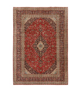 فرش دستباف قدیمی هشت و نیم متری کاشان کد 705592