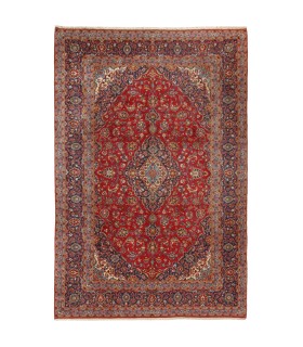فرش دستباف قدیمی نه متری کاشان کد 705594