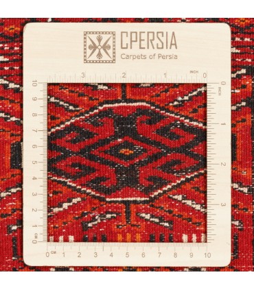 فرش دستباف قدیمی هفت و نیم متری ترکمن کد 705596