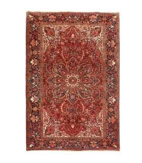 فرش دستباف قدیمی نه و نیم متری اهر کد 705605