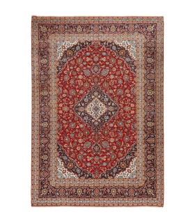 فرش دستباف قدیمی نه متری کاشان کد 705622
