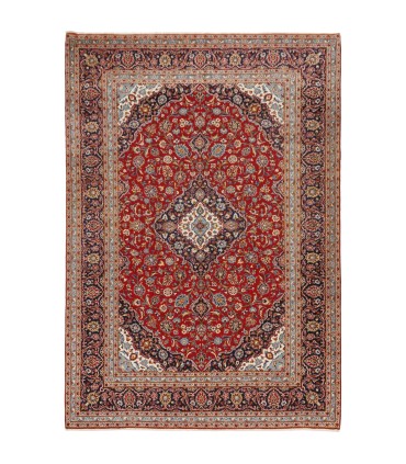 فرش دستباف قدیمی نه متری کاشان کد 705622