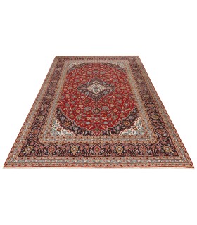 فرش دستباف قدیمی نه متری کاشان کد 705622