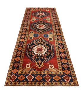 فرش دستباف قدیمی کناره طول سه متر هریس کد 705630
