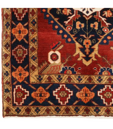 فرش دستباف قدیمی کناره طول سه متر هریس کد 705630