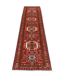 فرش دستباف قدیمی کناره طول سه متر قرجه کد 705632