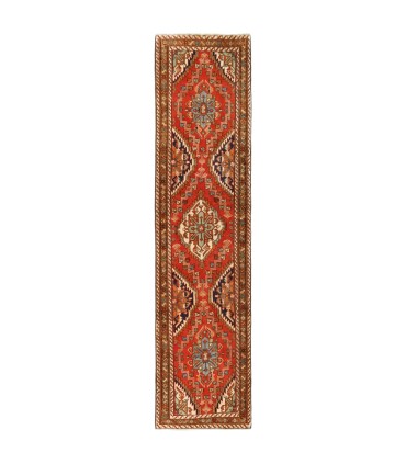 فرش دستباف قدیمی کناره طول سه و نیم متر مشگین شهر کد 705635