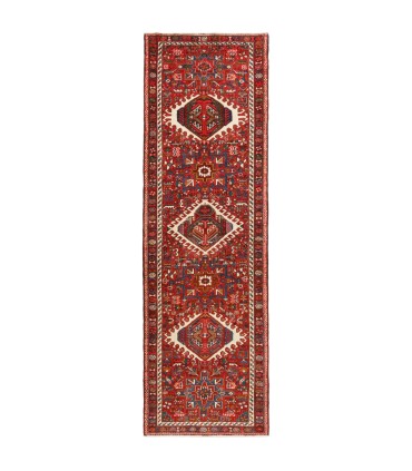 فرش دستباف قدیمی کناره طول سه متر قرجه کد 705642