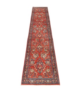 فرش دستباف قدیمی کناره طول سه و نیم متر ساروق کد 705650