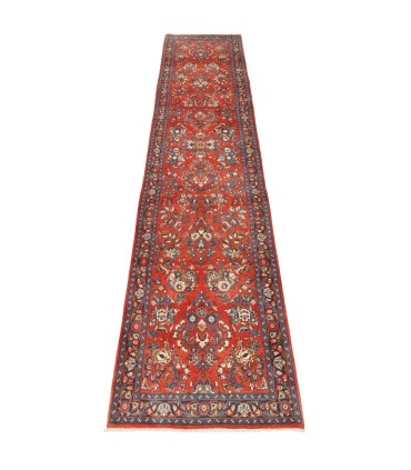 فرش دستباف قدیمی کناره طول سه و نیم متر ساروق کد 705650